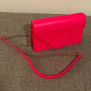 Tory Burch neon pink Kira crossbody